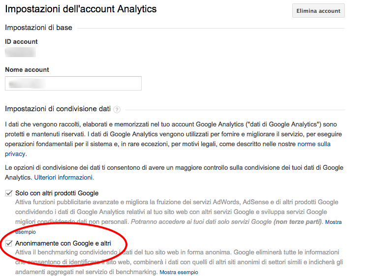 google analytics confronto competitor