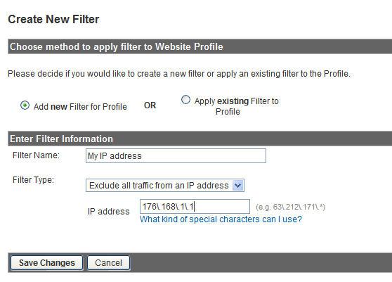 filtri e visite google analytics