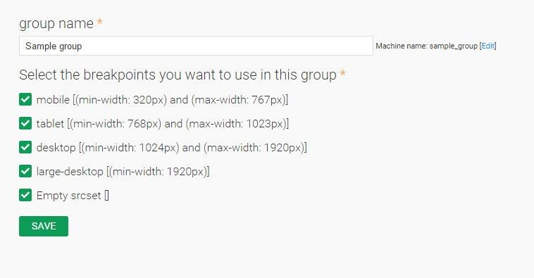 Breakpoints groups