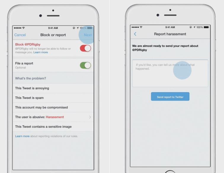 segnalazione abusi twitter